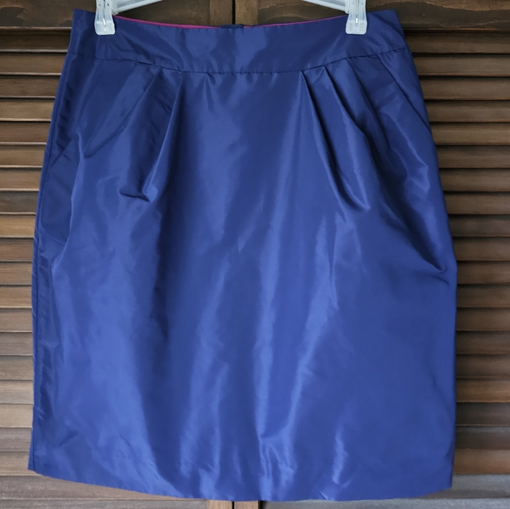 Banana Republic Blue Pleated Parachute Skirt Women's Size 6
